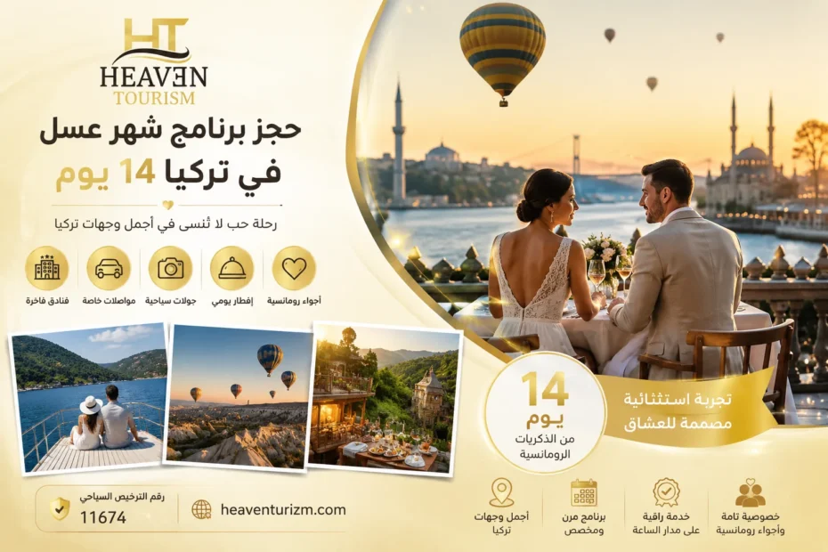 برنامج شهر عسل في تركيا 14 يوم | احجز رحلتك مع هيفن 1 برنامج شهر عسل في تركيا 14 يوم